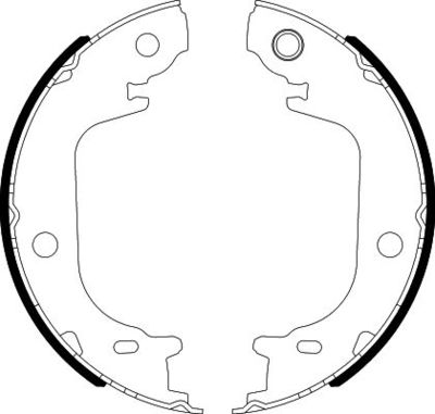 Brake Shoe Set, parking brake HELLA PAGID 8DA 355 051-201