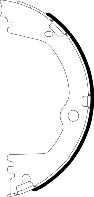 Brake Shoe Set, parking brake HELLA PAGID 8DA 355 051-231