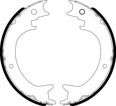 Brake Shoe Set, parking brake HELLA PAGID 8DA 355 051-271