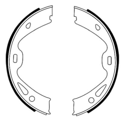 HELLA PAGID 8DA 355 051-291 Brake Shoe Set, parking brake