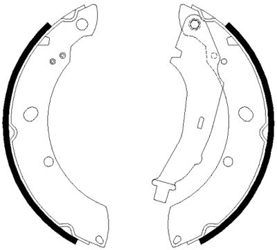 Brake Shoe Set HELLA PAGID 8DA 355 051-311