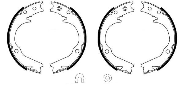 HELLA PAGID 8DA 355 051-401 Brake Shoe Set, parking brake