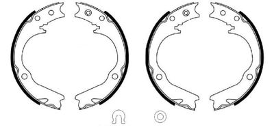 Brake Shoe Set, parking brake HELLA PAGID 8DA 355 051-401