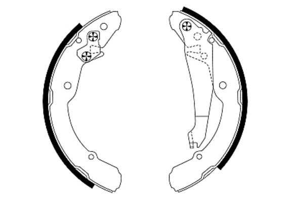 HELLA PAGID 8DB 355 001-691 Brake Shoe Set