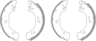 Brake Shoe Set HELLA PAGID 8DB 355 003-221