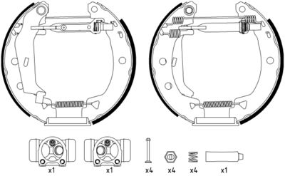 Brake Shoe Set HELLA PAGID 8DB 355 003-821
