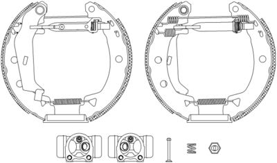 Brake Shoe Set HELLA PAGID 8DB 355 004-011
