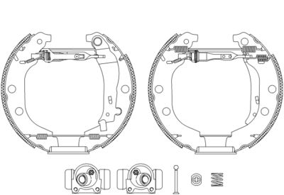 Brake Shoe Set HELLA PAGID 8DB 355 004-371