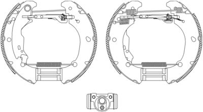 Brake Shoe Set HELLA PAGID 8DB 355 004-481