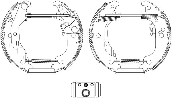 HELLA PAGID 8DB 355 004-751 Brake Shoe Set