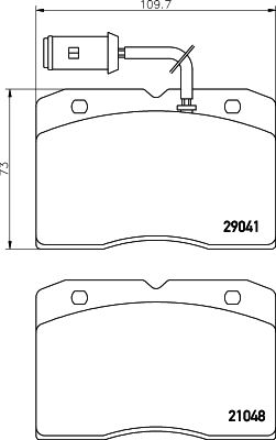 Brake Pad Set, disc brake HELLA PAGID 8DB 355 005-481
