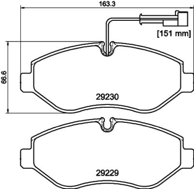 Brake Pad Set, disc brake HELLA PAGID 8DB 355 005-611