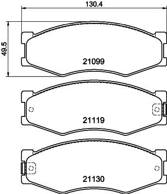 HELLA PAGID 8DB 355 005-621 Brake Pad Set, disc brake