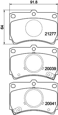 Brake Pad Set, disc brake HELLA PAGID 8DB 355 005-631