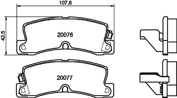 HELLA PAGID 8DB 355 005-691 Brake Pad Set, disc brake
