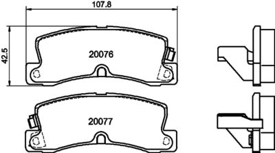Brake Pad Set, disc brake HELLA PAGID 8DB 355 005-691
