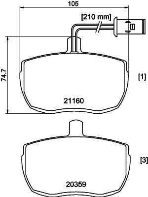 HELLA PAGID 8DB 355 005-831 Brake Pad Set, disc brake