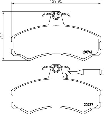 Brake Pad Set, disc brake HELLA PAGID 8DB 355 006-011