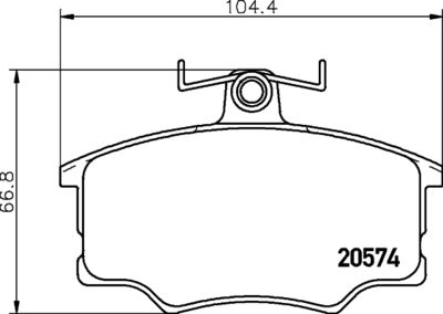 Brake Pad Set, disc brake HELLA PAGID 8DB 355 006-021
