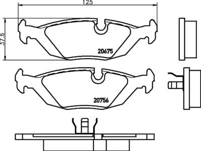 Brake Pad Set, disc brake HELLA PAGID 8DB 355 006-041