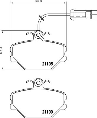 HELLA PAGID 8DB 355 006-191 Brake Pad Set, disc brake
