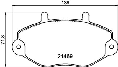 Brake Pad Set, disc brake HELLA PAGID 8DB 355 006-401
