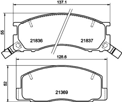 Brake Pad Set, disc brake HELLA PAGID 8DB 355 006-451