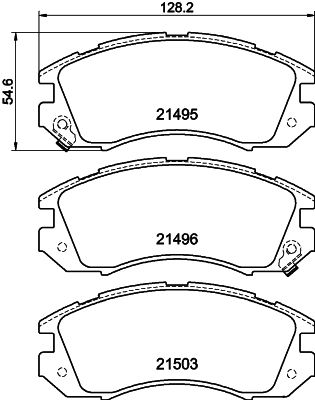 Brake Pad Set, disc brake HELLA PAGID 8DB 355 006-461