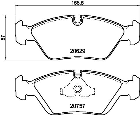 HELLA PAGID 8DB 355 006-511 Brake Pad Set, disc brake