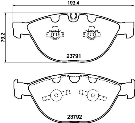HELLA PAGID 8DB 355 006-551 Brake Pad Set, disc brake