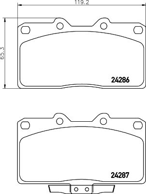 HELLA PAGID 8DB 355 006-641 Brake Pad Set, disc brake