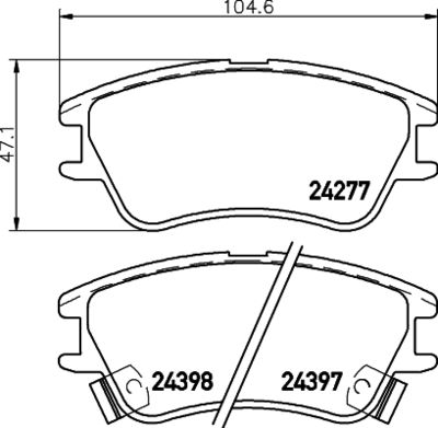 Brake Pad Set, disc brake HELLA PAGID 8DB 355 006-671