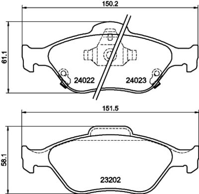 Brake Pad Set, disc brake HELLA PAGID 8DB 355 006-721
