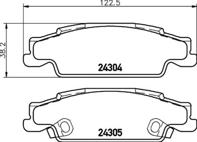 Brake Pad Set, disc brake HELLA PAGID 8DB 355 006-801