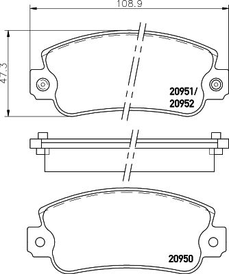 HELLA PAGID 8DB 355 007-121 Brake Pad Set, disc brake