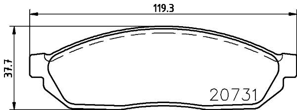 HELLA PAGID 8DB 355 007-281 Brake Pad Set, disc brake