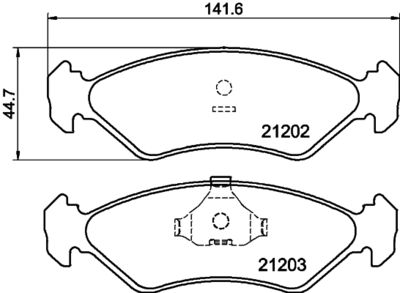 Brake Pad Set, disc brake HELLA PAGID 8DB 355 007-391
