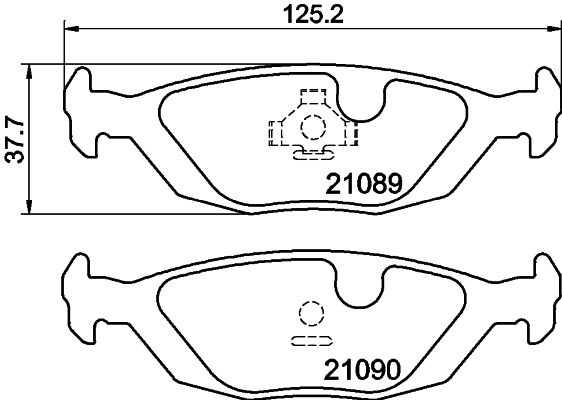 HELLA PAGID 8DB 355 007-521 Brake Pad Set, disc brake