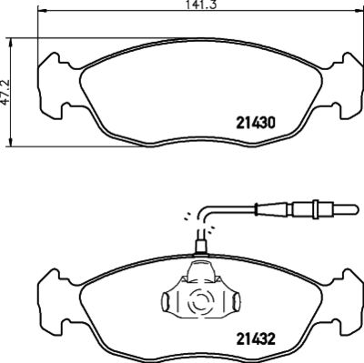 Brake Pad Set, disc brake HELLA PAGID 8DB 355 007-711
