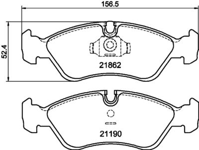 Brake Pad Set, disc brake HELLA PAGID 8DB 355 007-761