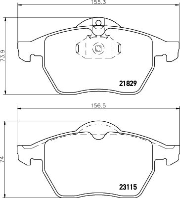Brake Pad Set, disc brake HELLA PAGID 8DB 355 007-771