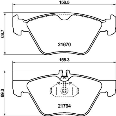 Brake Pad Set, disc brake HELLA PAGID 8DB 355 007-861