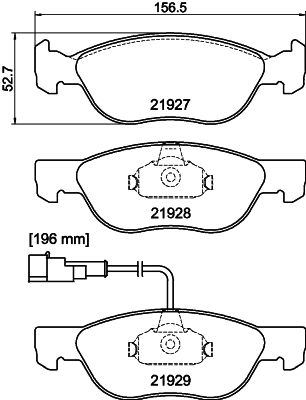 HELLA PAGID 8DB 355 007-901 Brake Pad Set, disc brake