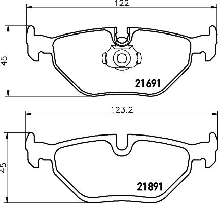HELLA PAGID 8DB 355 007-981 Brake Pad Set, disc brake
