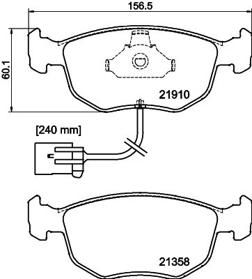 HELLA PAGID 8DB 355 007-991 Brake Pad Set, disc brake