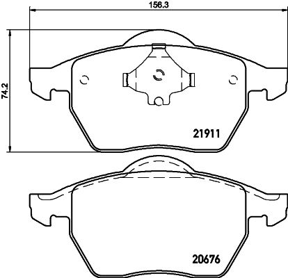 HELLA PAGID 8DB 355 008-021 Brake Pad Set, disc brake
