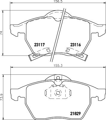 HELLA PAGID 8DB 355 008-041 Brake Pad Set, disc brake