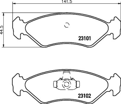 Brake Pad Set, disc brake HELLA PAGID 8DB 355 008-051