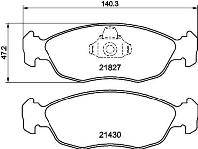Brake Pad Set, disc brake HELLA PAGID 8DB 355 008-291