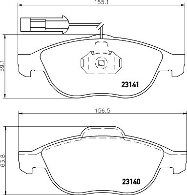 HELLA PAGID 8DB 355 008-421 Brake Pad Set, disc brake
